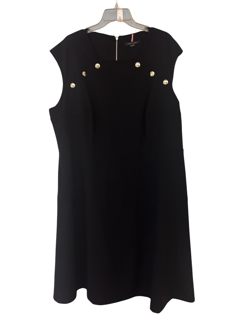 Tommy Hilfiger Navy blue Sheath Dress Gold Button Detail Size 20W